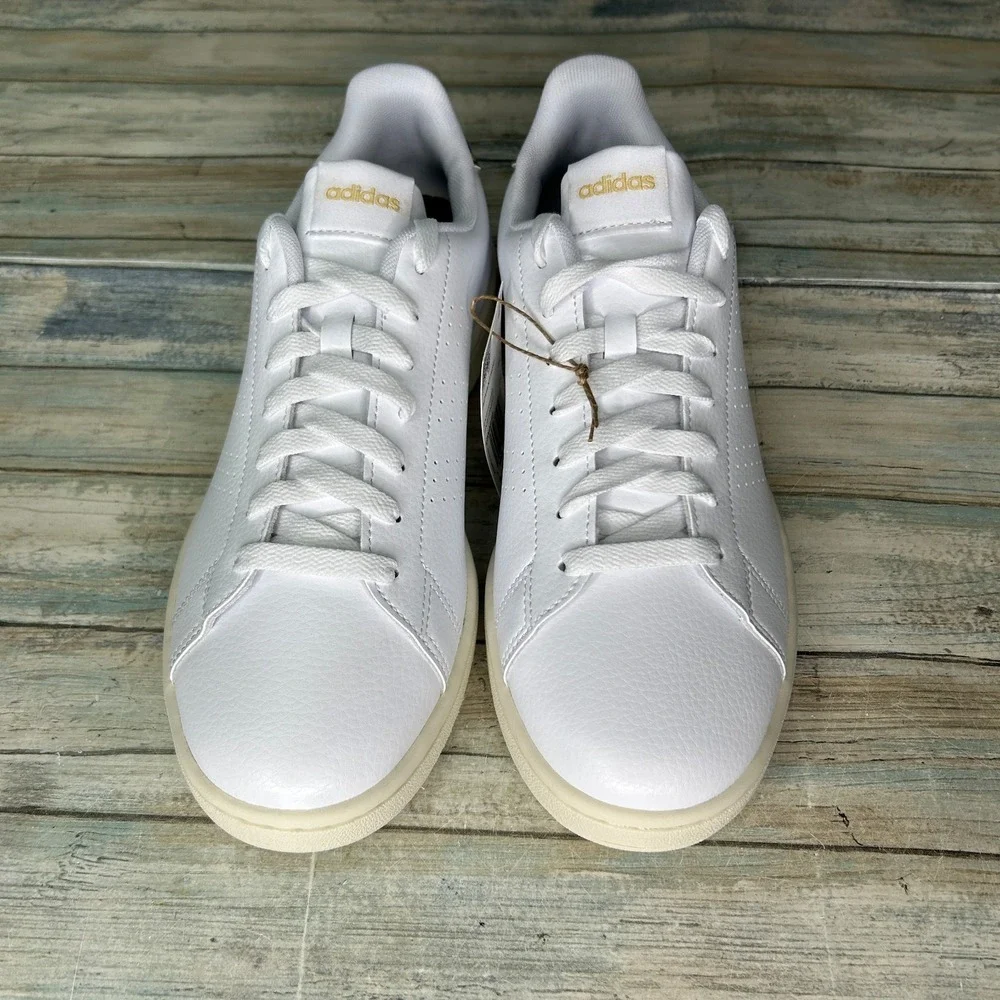 Adidas‎ Women Advantage Shoes Sneakers Size 9.5 Tennis White GW4850 Leopard